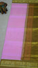 Silk Cotton Saree - Baby Pink & Mustard Yellow thumbnail