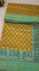 Semi Pattola With Swan Print Border - Mustard thumbnail