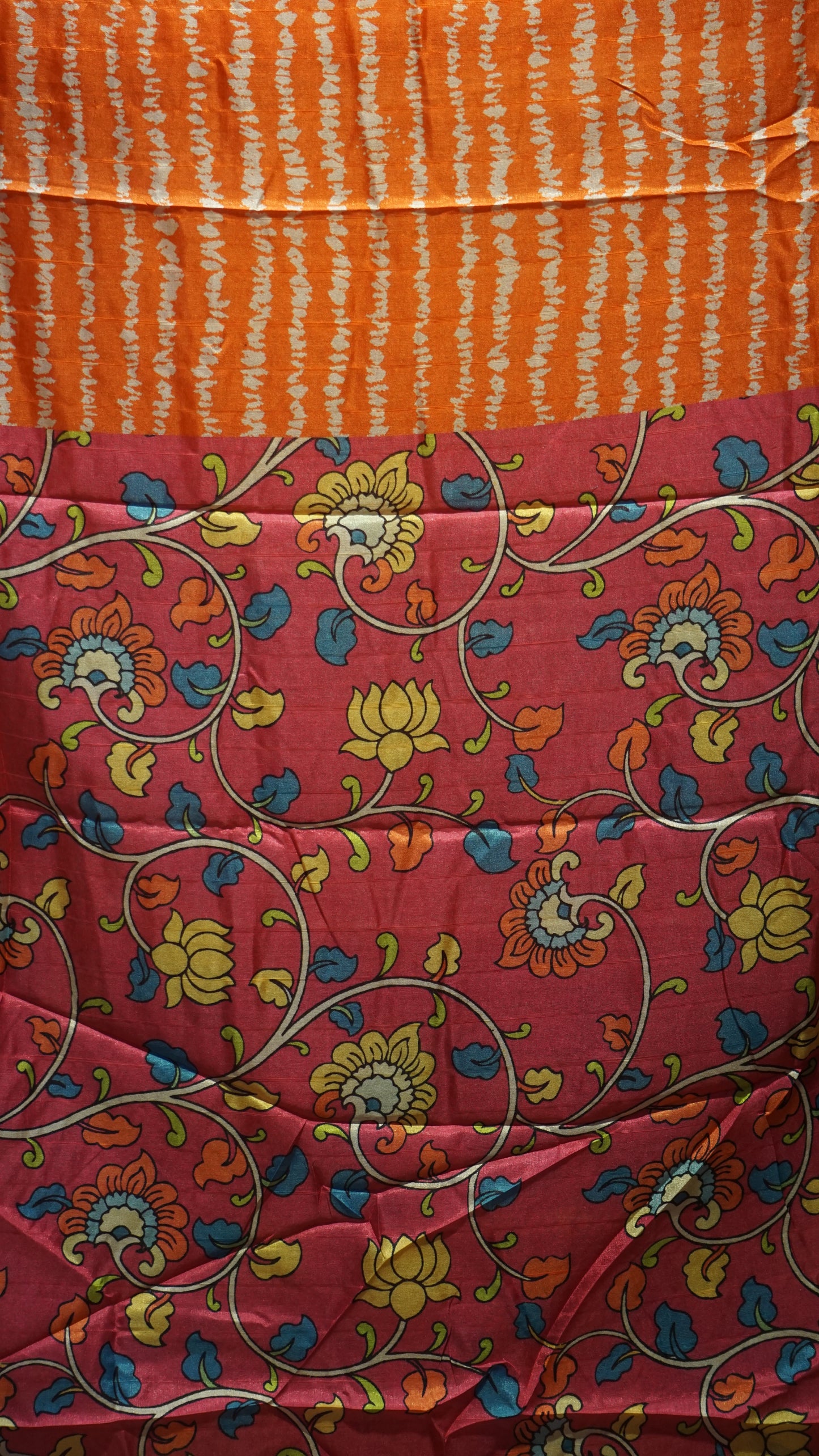 Semi Tussar Saree - Orange