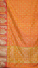 Semi Tussar Saree Temple Design - Orange with Red Border thumbnail