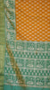 Semi Pattola With Swan Print Border - Mustard thumbnail