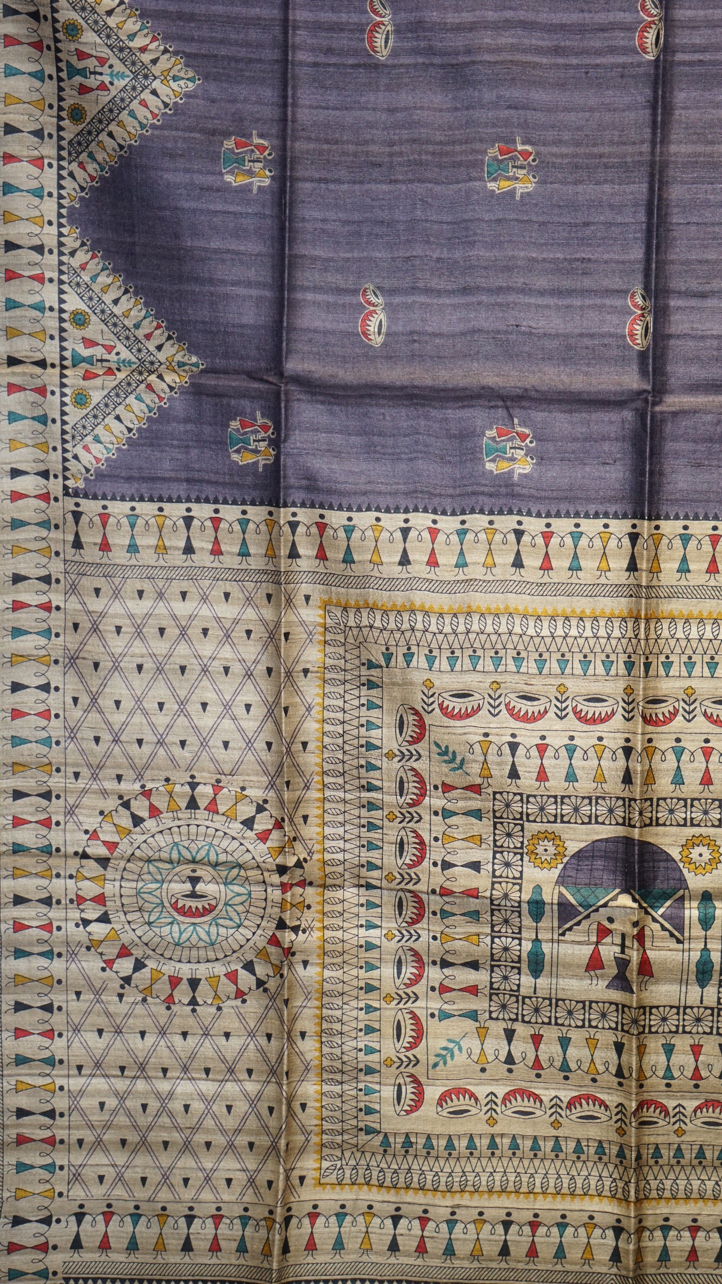 Pure Tussar Saree - Lavender