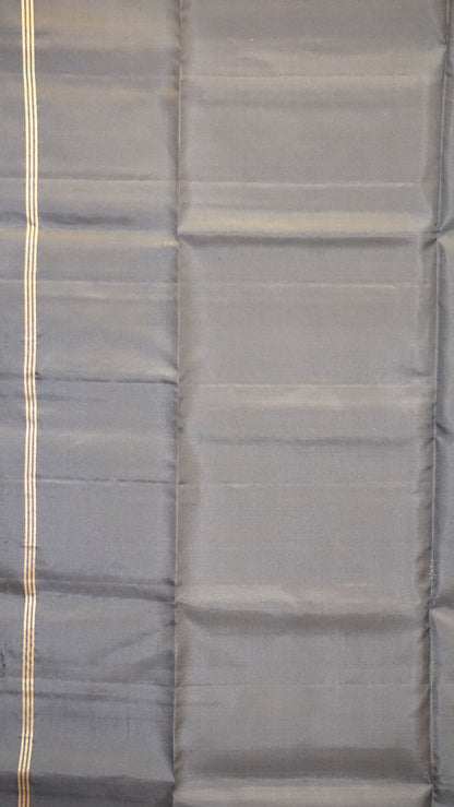 Pure Soft Silk Saree Kolam Design - Black