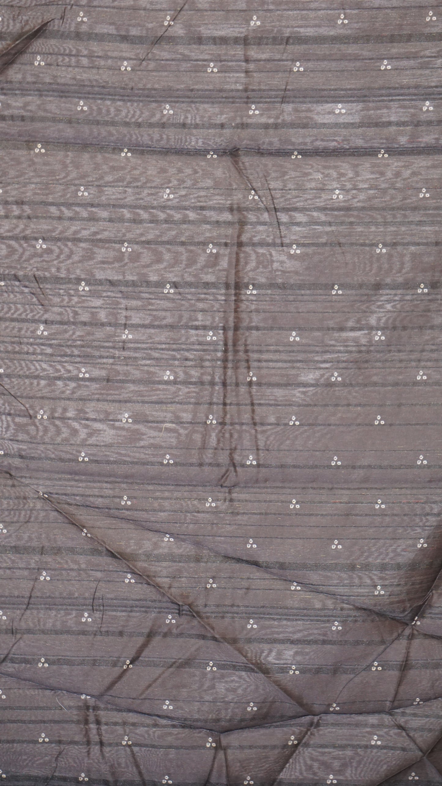 Semi Tussar Saree - Sandal & Black