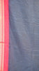 Shiffon Saree Cow Print Peacock Blue - Pink thumbnail