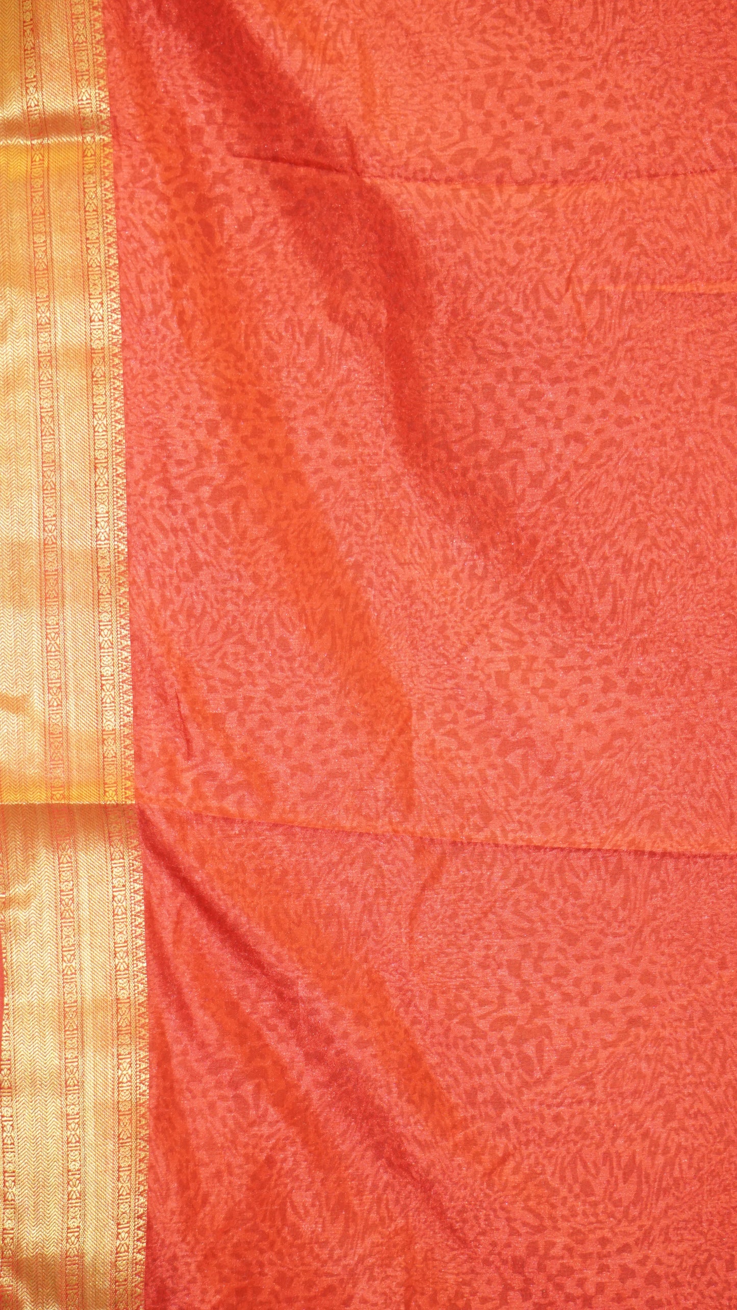 Semi Pattola With Temple Border - Red