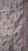 Semi Tussar Saree Crushed With Tissue Border Lavender thumbnail