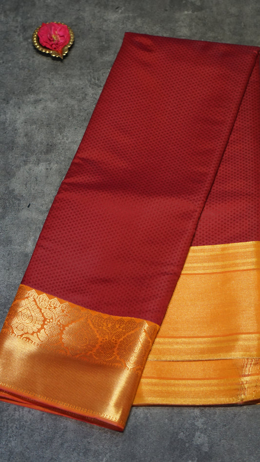 Semi Kanjeevaram Saree Red