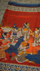 Jute Cotton Saree Kalamkari Print Red thumbnail