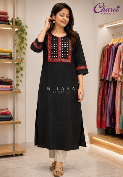 Kurti-Mirror Work