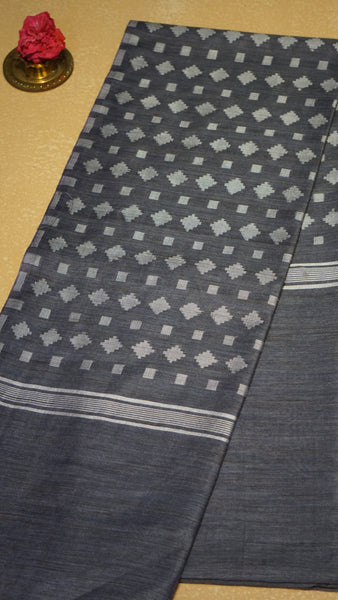 Banswara Cotton Saree - Grey