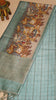Semi Tussar Saree With Pichwai Border - Sea Green thumbnail