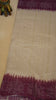 Semi Tussar Saree - Sandal & Purple thumbnail