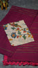 Handloom Cotton Saree Pink thumbnail
