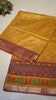 Semi Pattola Saree Pochampally Print - Mustard thumbnail