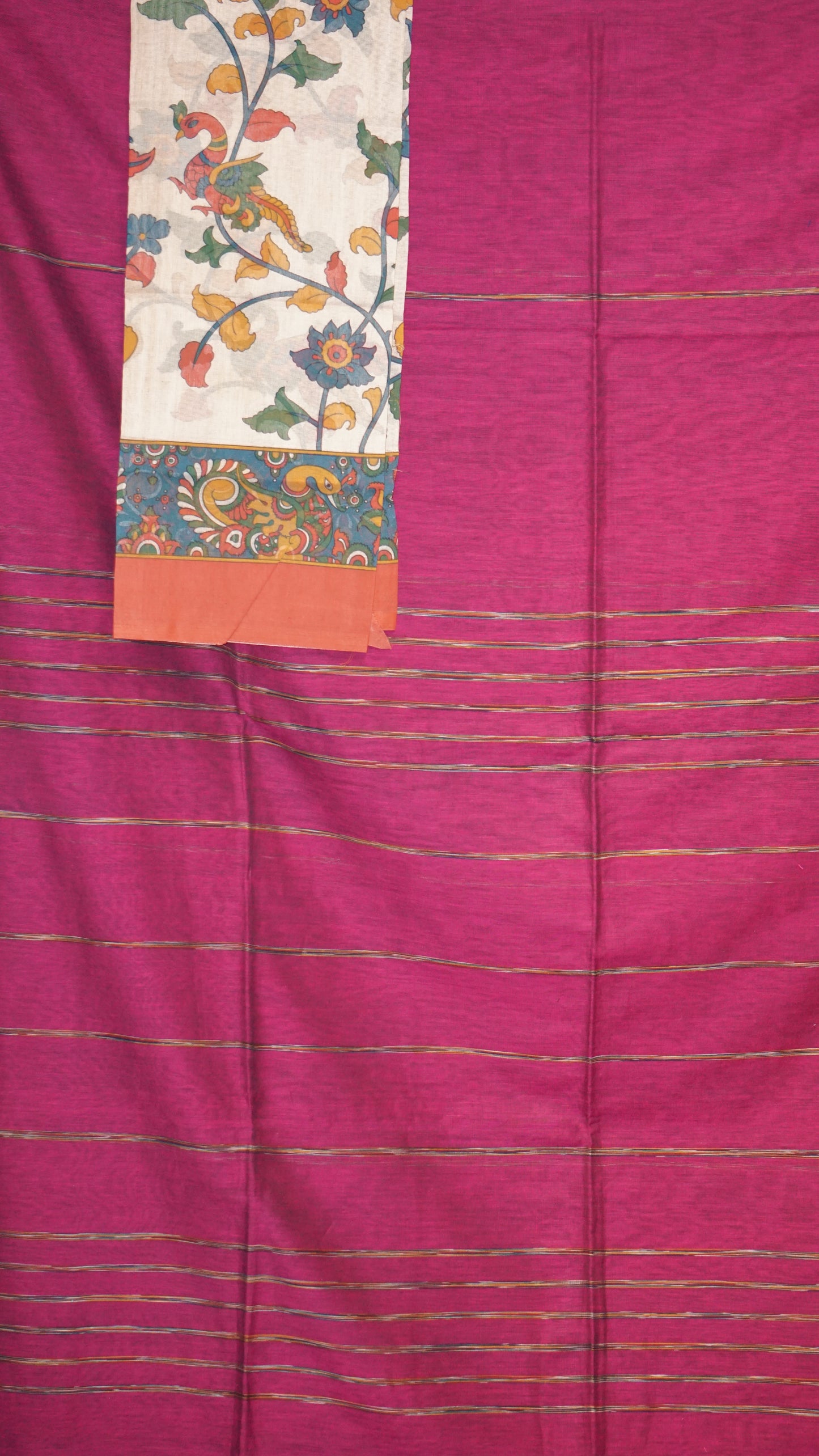 Handloom Cotton Saree Pink