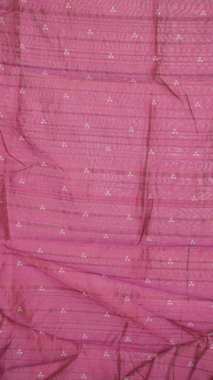 Semi Tussar Saree - Sandal & Purple