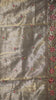 Semi Tussar Saree Crushed With Tissue Border Cream thumbnail