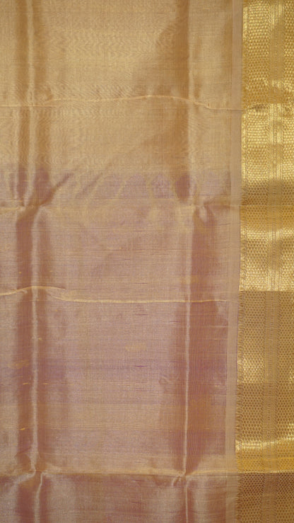Silk Cotton Saree - Magenta & Cream