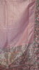 Semi Tussar Saree Crushed With Tissue Border Pink thumbnail