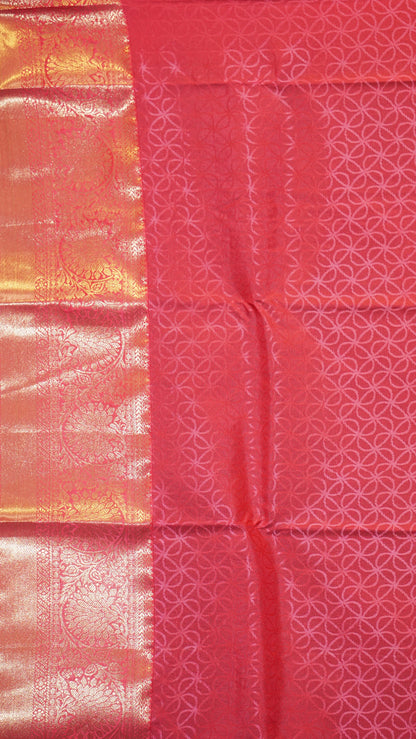 Semi Kanjeevaram Saree Peacock Green