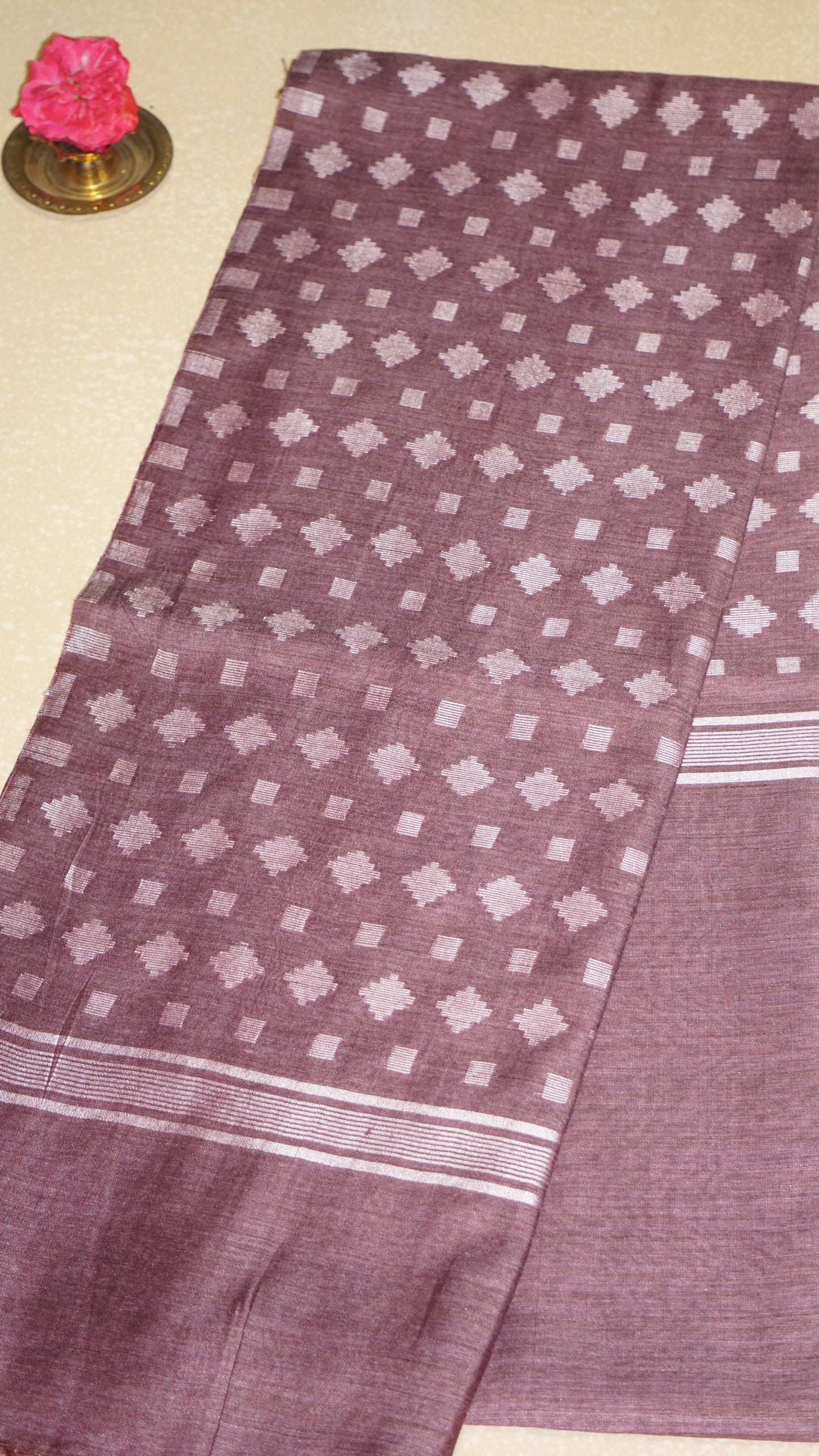 Banswara Cotton Saree - Grape