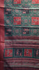 Semi Printed Silk Ajrak Print Green - Red thumbnail