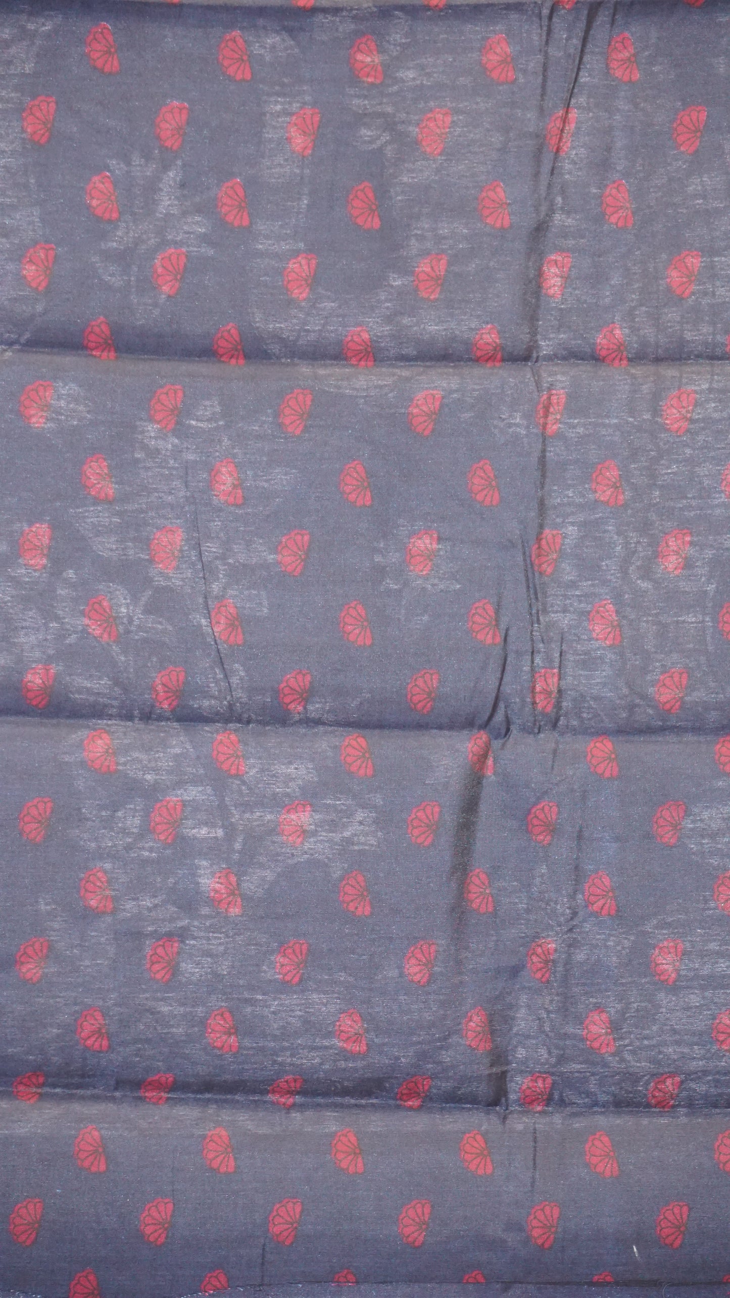 Malai Cotton Saree Pichwai Print - Purple with Navy Blue Border