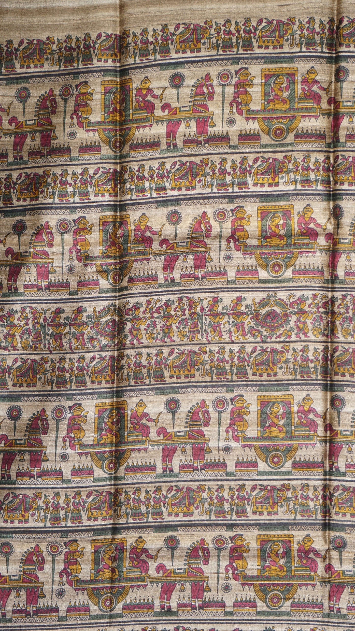 Pure Tussar Saree - Bottle Green