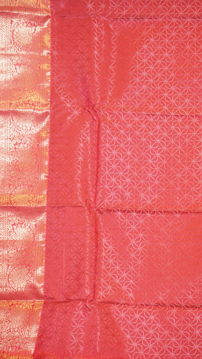 Semi Kanjeevaram Saree Orange