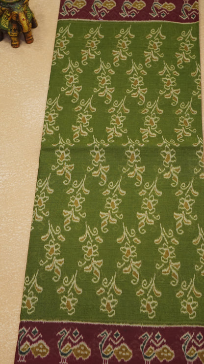 Kora Cotton Saree - Green