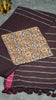 Handloom Cotton Saree Wine thumbnail