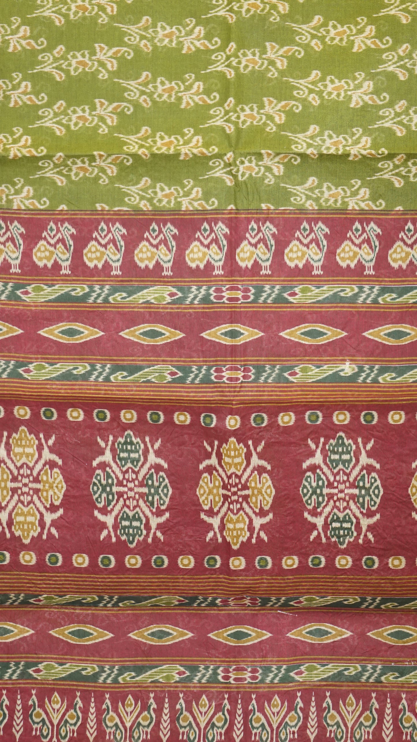 Kora Cotton Saree - Green