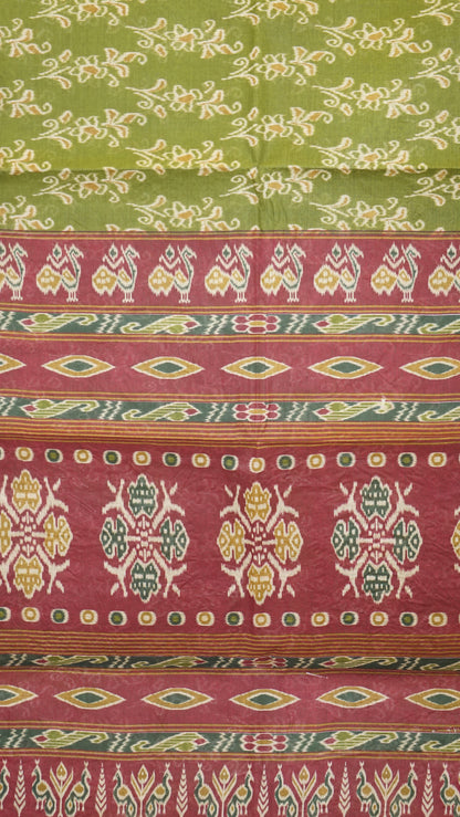 Kora Cotton Saree - Green