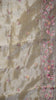 Semi Tussar Saree Crushed With Tissue Border Yellow thumbnail