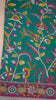 Kalamkari Saree Cotton - Green With Pink Border thumbnail