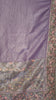 Semi Tussar Saree Crushed With Tissue Border Lavender thumbnail