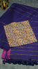 Handloom Cotton Saree Violet thumbnail