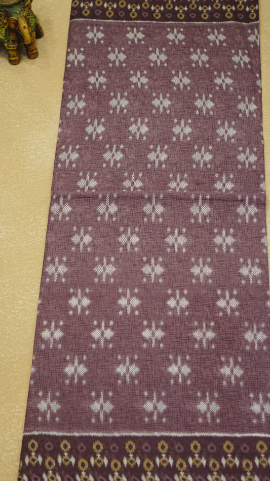 Kora Cotton Saree - Purple