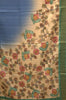 Semi Tussar Saree Kalamkari Print -Blue Green thumbnail