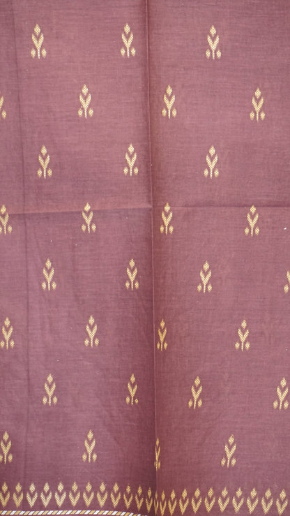 Kora Cotton Saree - Purple