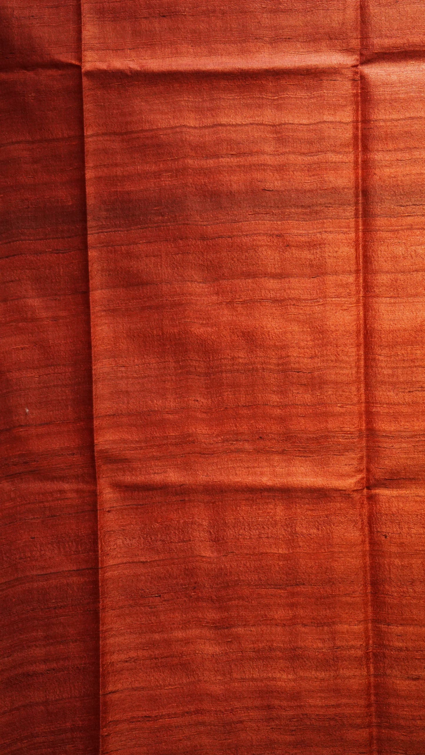 Pure Tussar Saree - Navy Blue & Brick Red