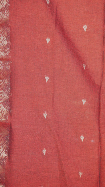Handloom Cotton Saree Red