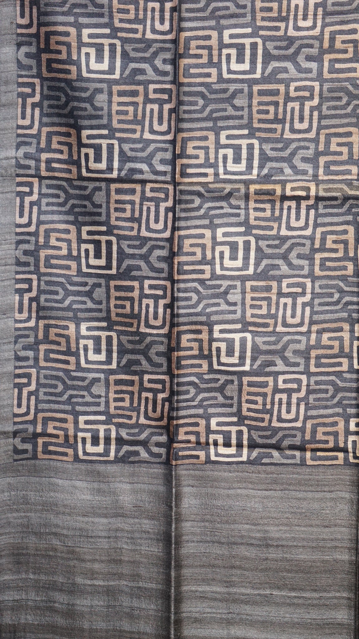 Pure Tussar Saree - Grey
