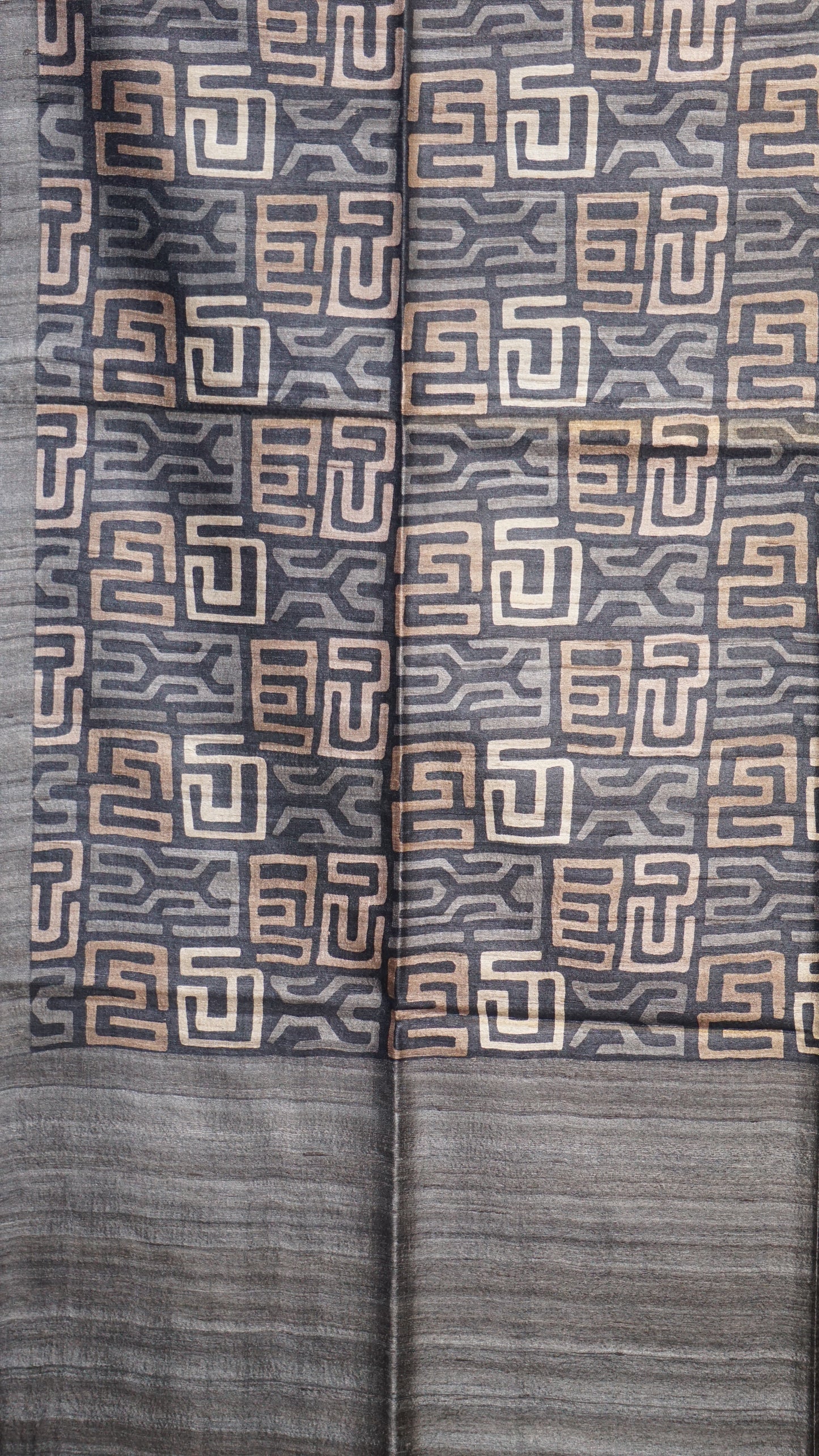Pure Tussar Saree - Grey