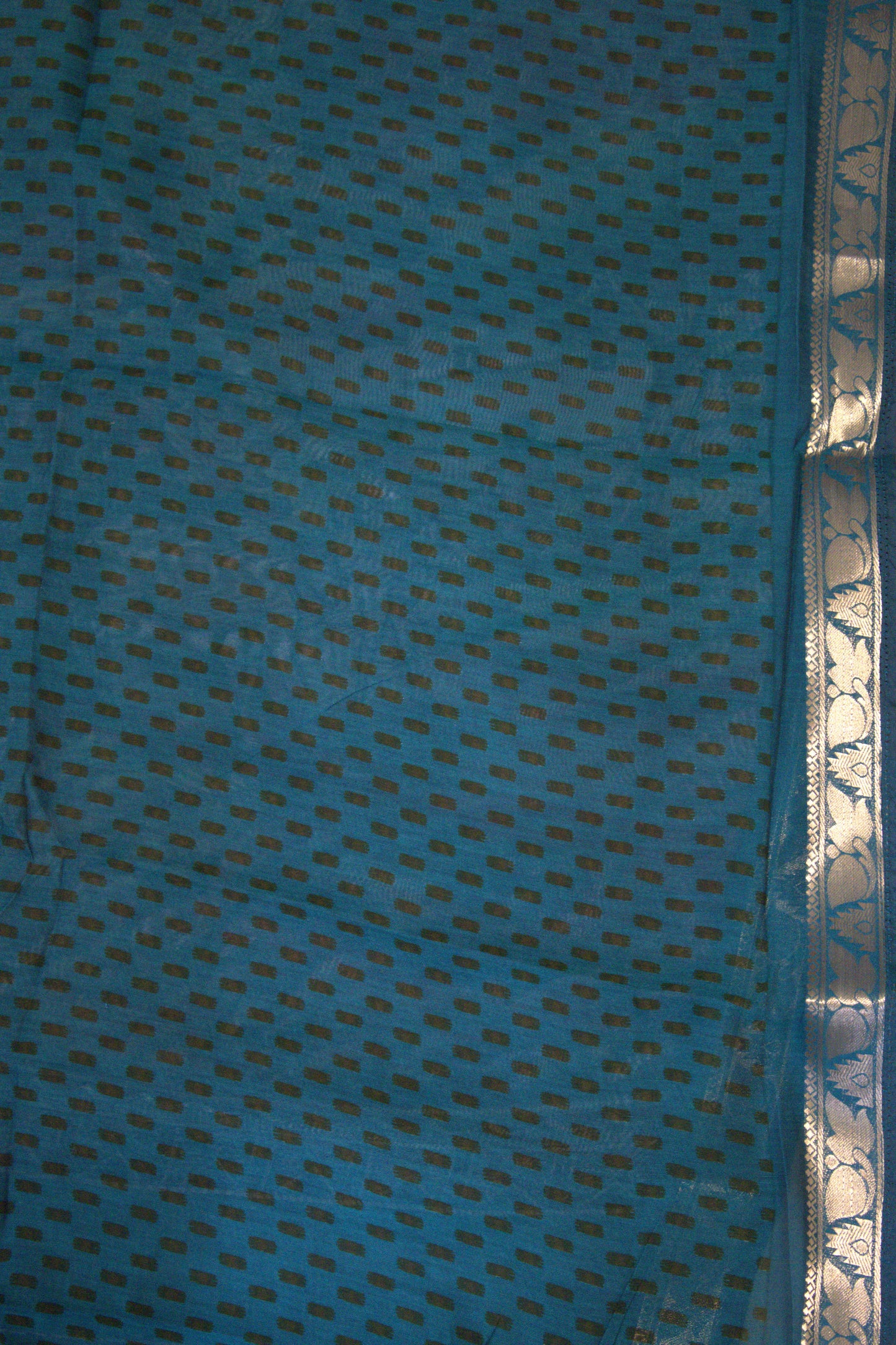 Malai Cotton With Shibori Print-Teal Green