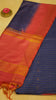 Bhagalpur Tussar Saree Checks - Blue & Pink thumbnail