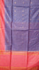 Bhagalpur Tussar Saree Checks - Blue & Pink thumbnail