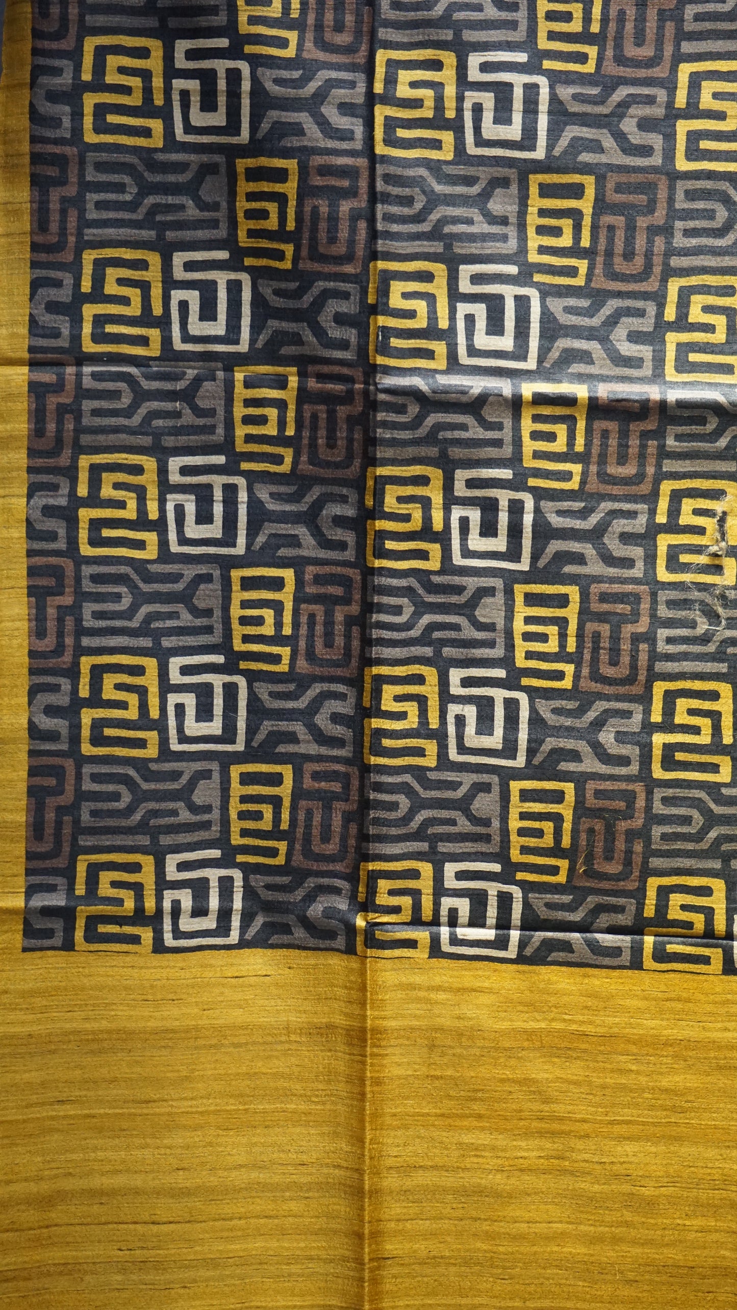 Pure Tussar Saree - Mustard Yellow