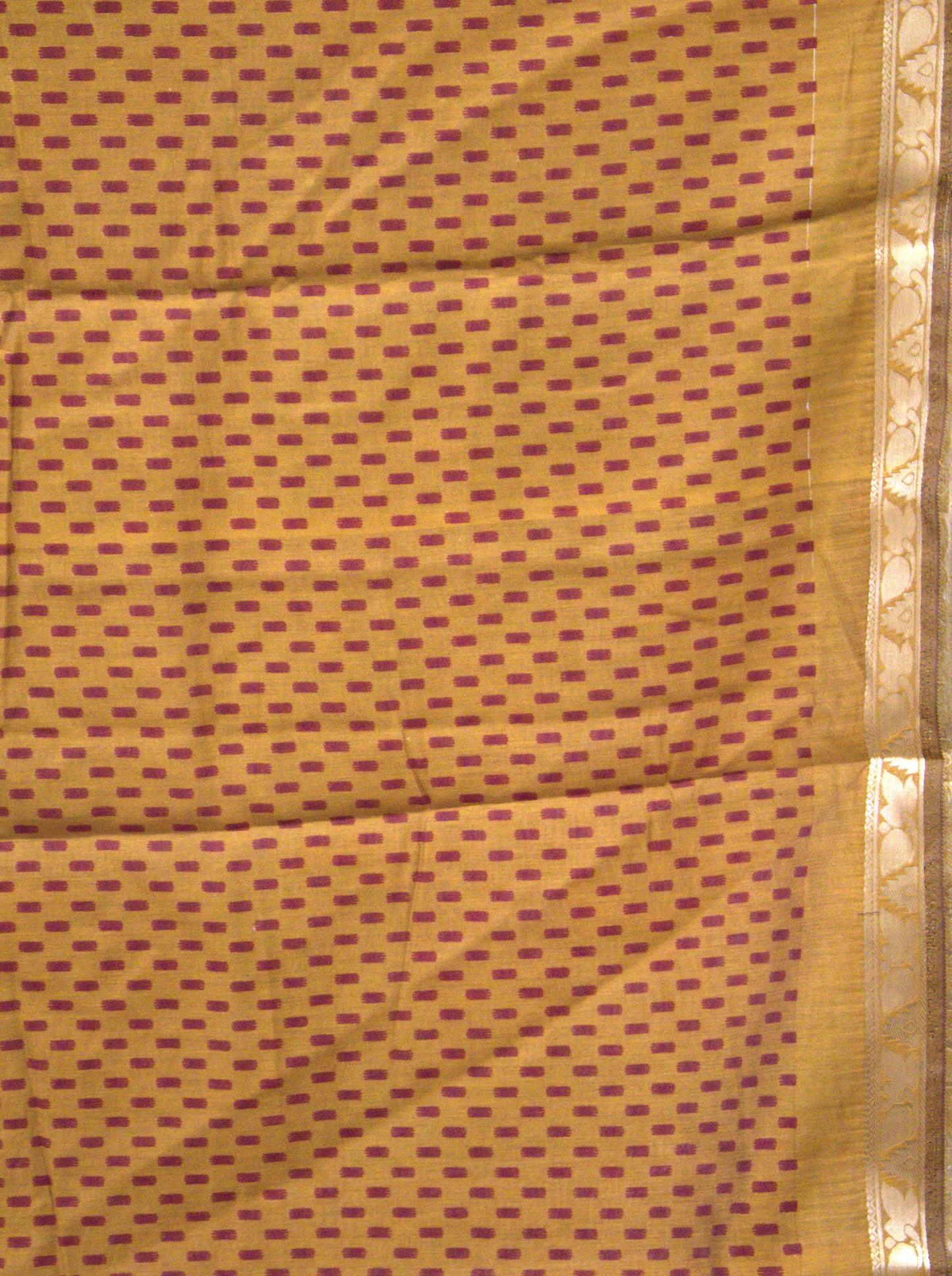 Malai Cotton With Shibori Print-Maroon Mustard